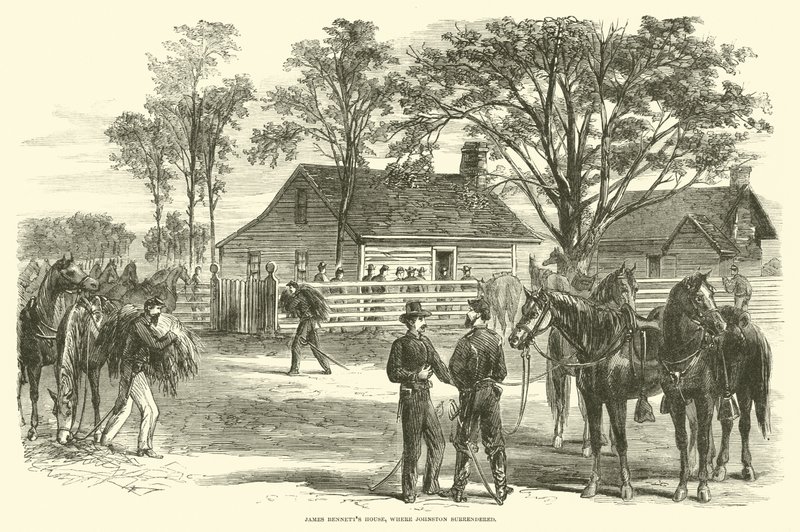 James Bennetts House, gdzie Johnston poddał się, kwiecień 1865 autorstwa American School