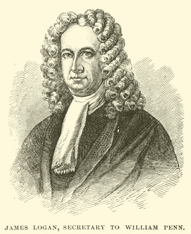 James Logan, sekretarz Williama Penna (grafika) autorstwa American School