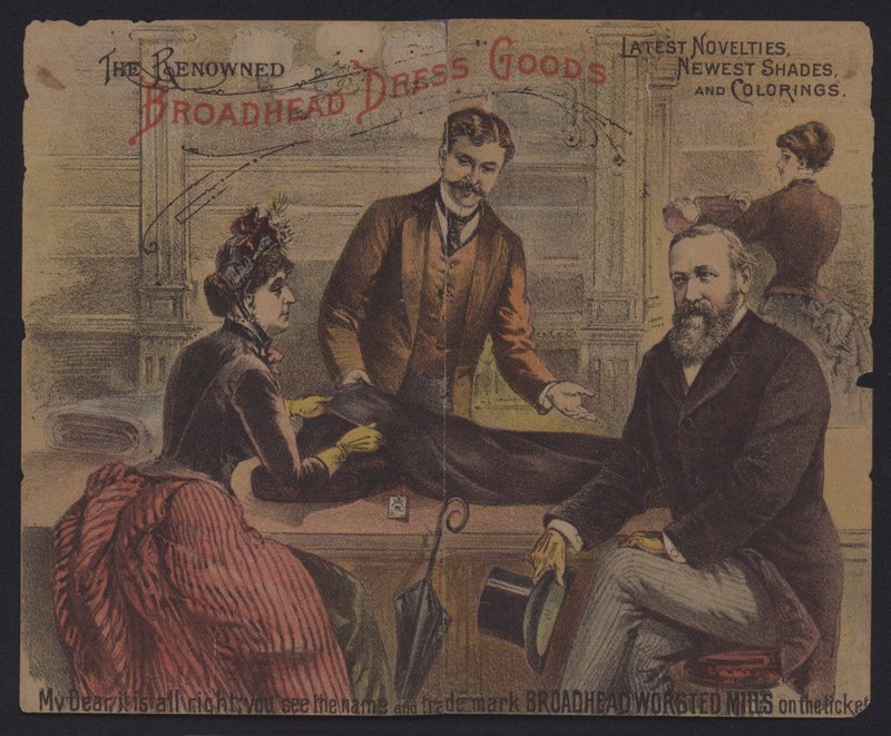 Julia i prezydent Ulysses S Grant (kolorowa litografia) autorstwa American School