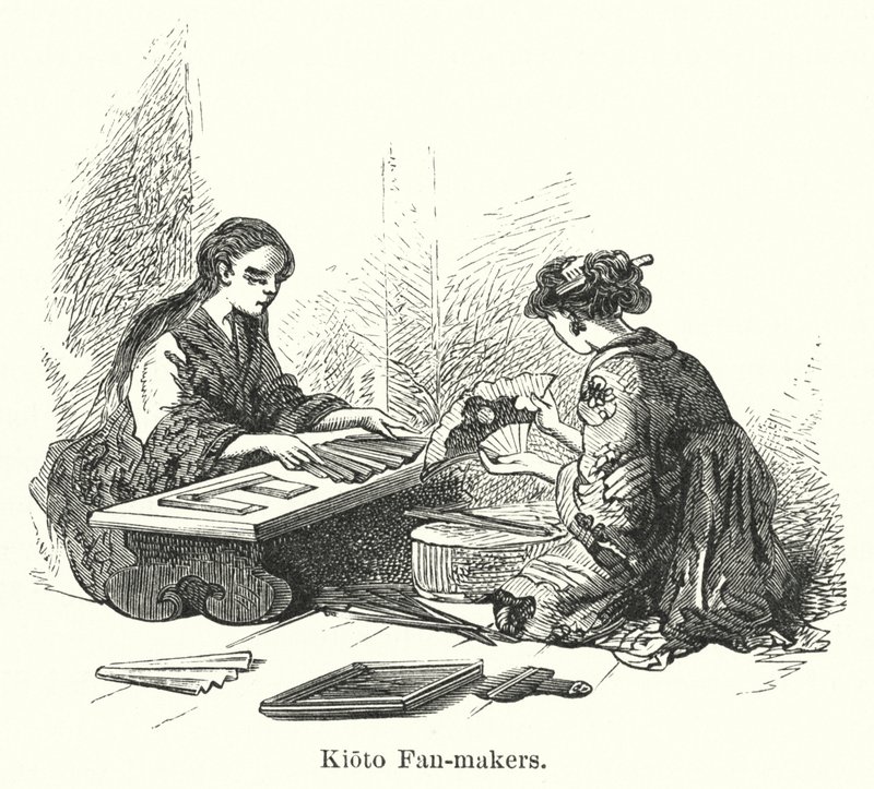 Kioto Fan-maker (grawerowanie) autorstwa American School