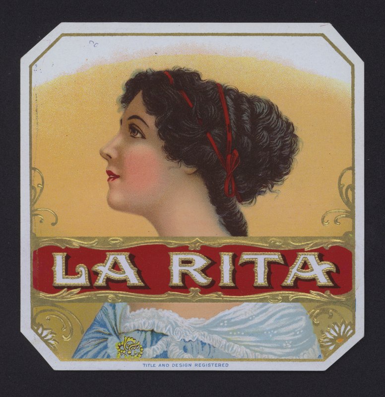 La Rita, etykieta na cygaro (chromolitho) autorstwa American School