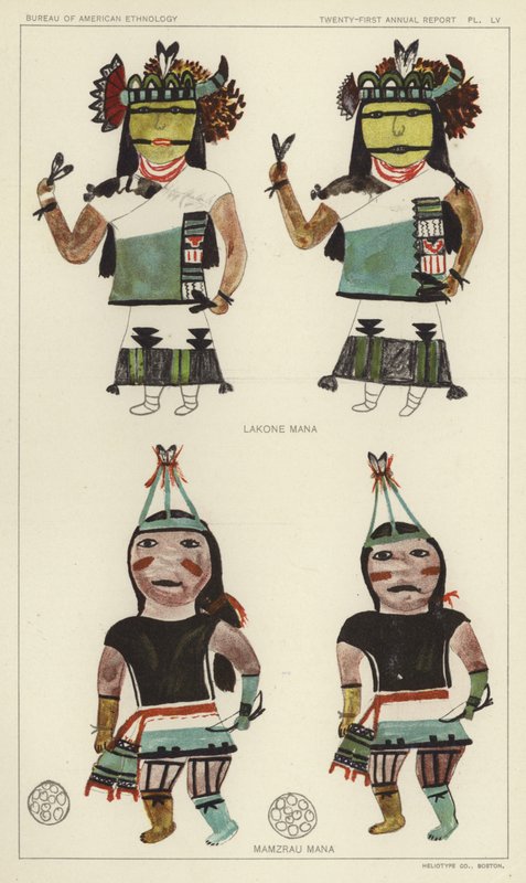 Lakone Mana, Mamzrau Mana (kolorowa litografia) autorstwa American School
