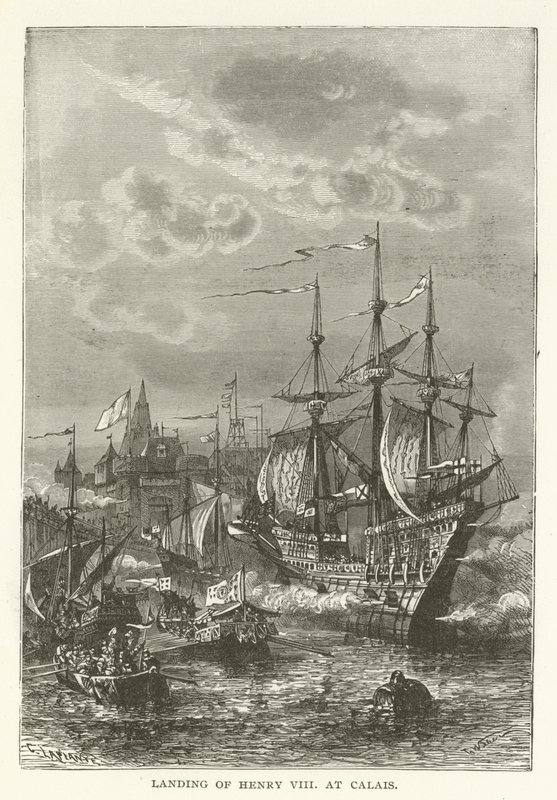 Lądowanie Henryka VIII w Calais autorstwa American School