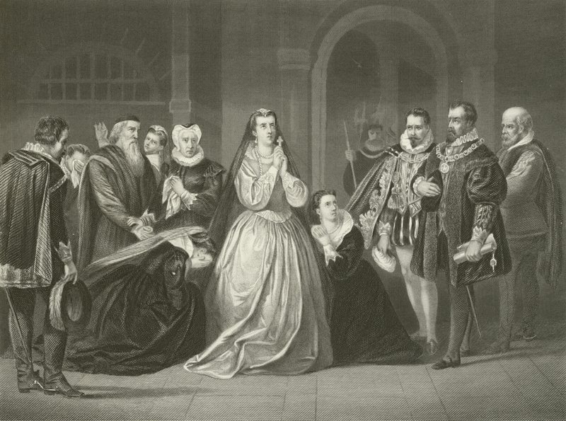 Ostatnie chwile Maryi Królowej Szkotów, 1587 autorstwa American School