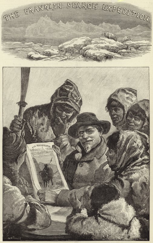Porucznik Schwatka pokazuje esquimaux The Illustrated London News autorstwa American School