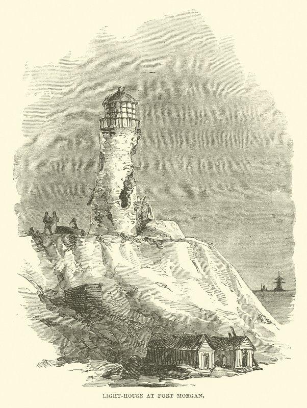 Latarnia morska w Fort Morgan, sierpień 1864 autorstwa American School