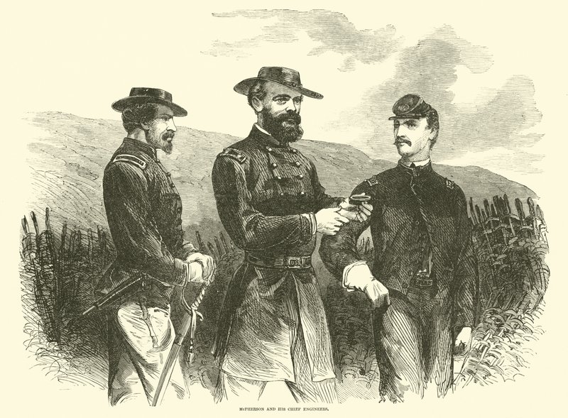 McPherson i jego główni inżynierowie, maj 1863 r. autorstwa American School