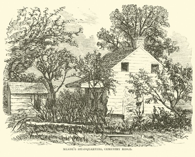 Siedziba Meades, Cemetery Ridge, lipiec 1863 autorstwa American School