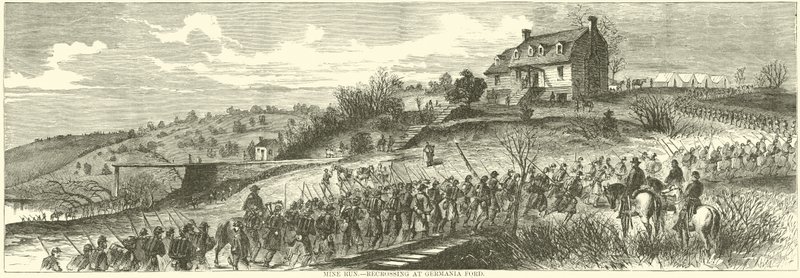 Mine Run, przeprawa w Germania Ford, listopad 1863 autorstwa American School
