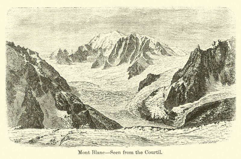 Mont Blanc, widziany z Courtil autorstwa American School