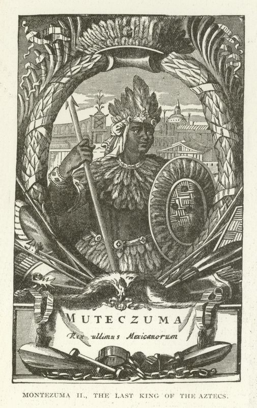 Montezuma II, ostatni król Azteków autorstwa American School