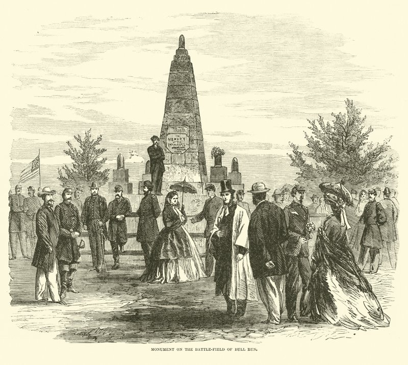 Pomnik na polu bitwy pod Bull Run, wrzesień 1862 autorstwa American School