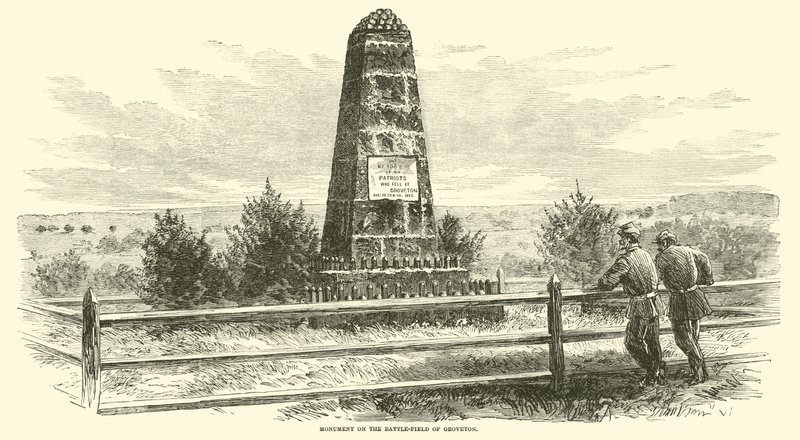 Pomnik na polu bitwy pod Groveton, sierpień 1862 r. autorstwa American School