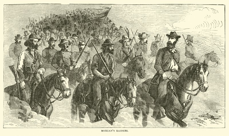 Najeźdźcy Morgans, lipiec 1863 autorstwa American School