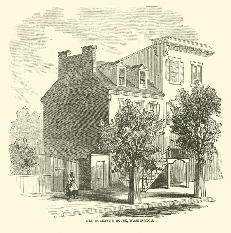 Dom pani Surratts, Waszyngton, kwiecień 1865 autorstwa American School