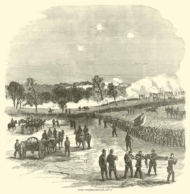 W pobliżu Chancellorsville, 1 maja, maja 1863 r. autorstwa American School