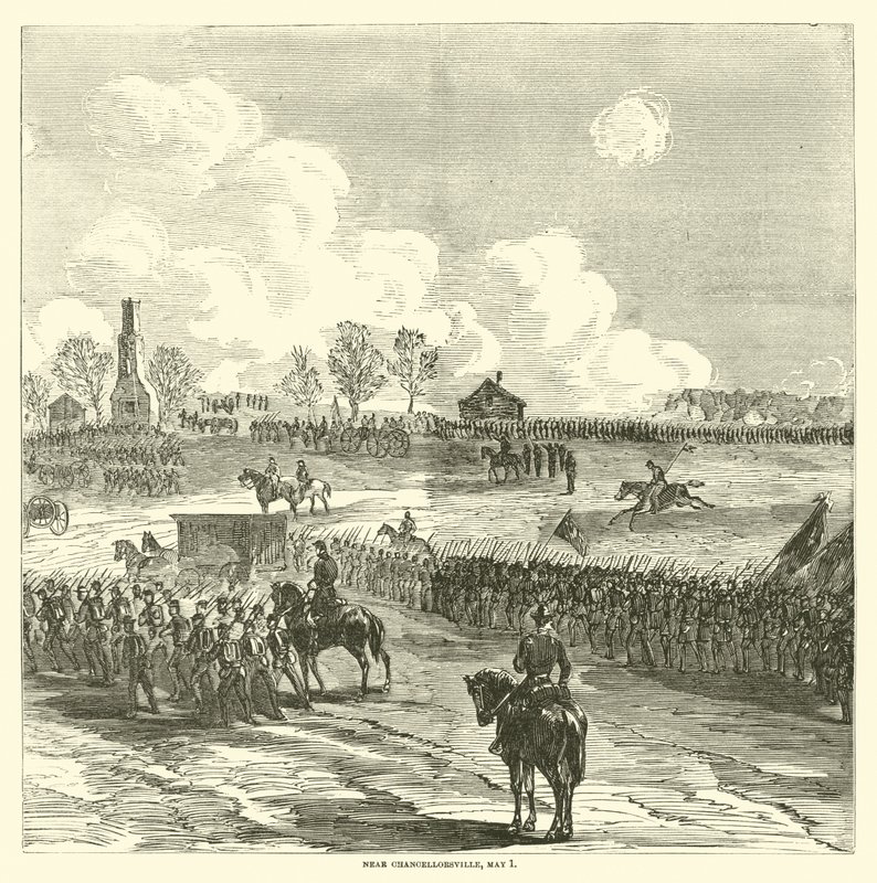 W pobliżu Chancellorsville, 1 maja 1863 r. autorstwa American School