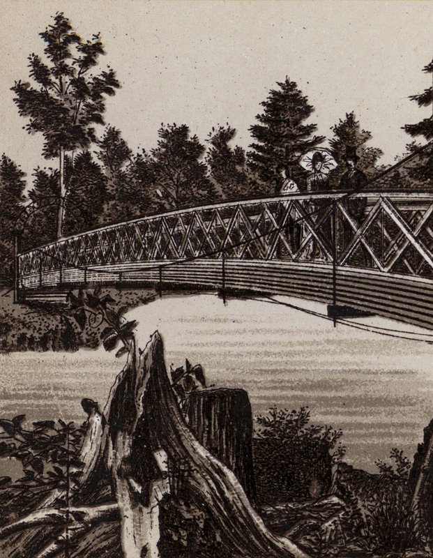 Wodospad Niagara: Most na Wyspę Drugiej Siostry (lito) autorstwa American School
