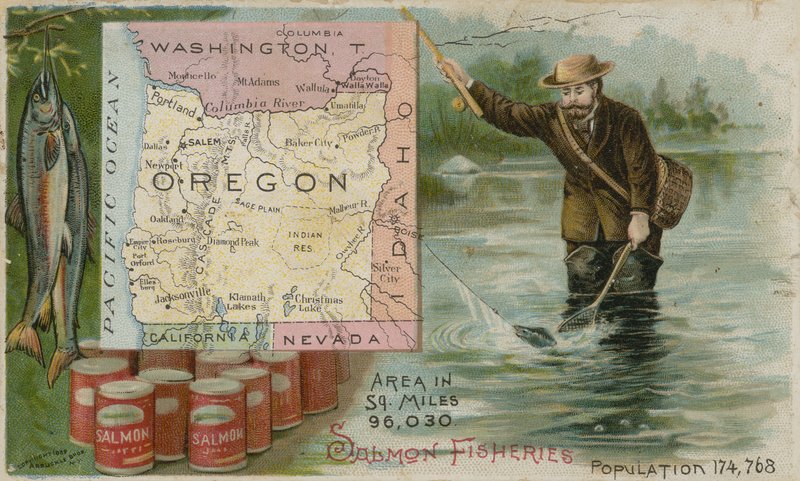 Oregon – Łowiska łososia autorstwa American School