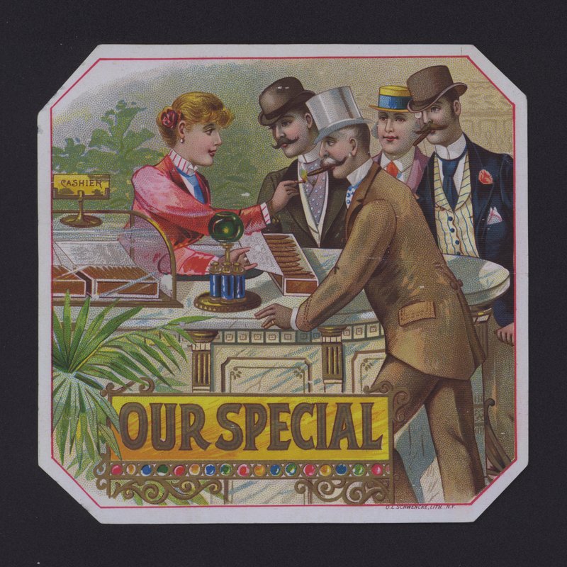 Nasza specjalna etykieta na cygara (chromolitho) autorstwa American School