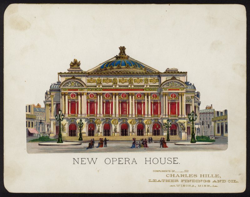 Opera Palais Garnier, Paryż, Francja (chromolitho) autorstwa American School