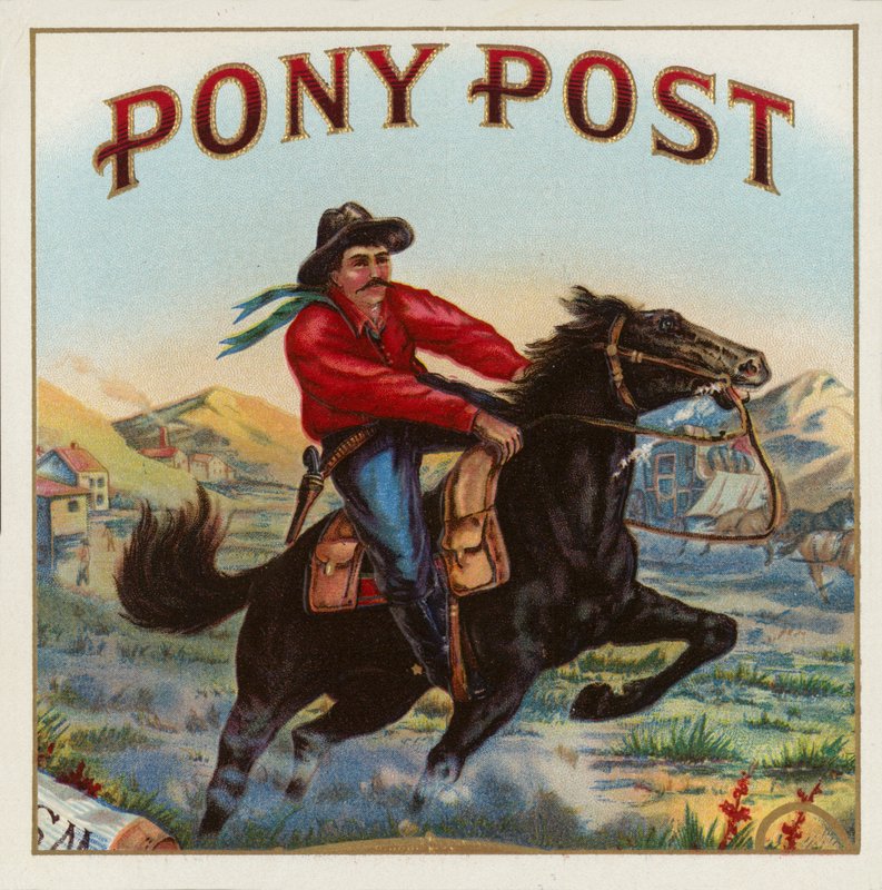 Pony Post - Etykieta na Cygara autorstwa American School