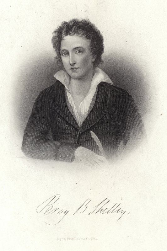 Portret Percy Bysshe Shelley autorstwa American School