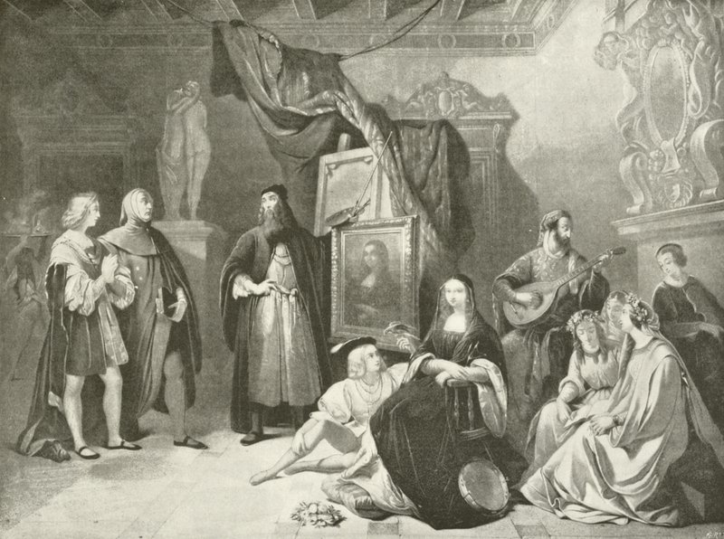 Raphael przedstawiony Da Vinci (wklęsłodruk) autorstwa American School