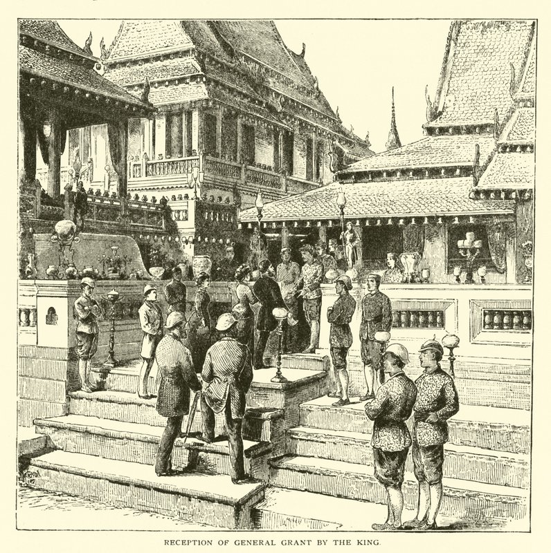 Przyjęcie General Grant przez króla autorstwa American School