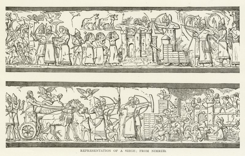Reprezentacja oblężenia; od Nimrud autorstwa American School