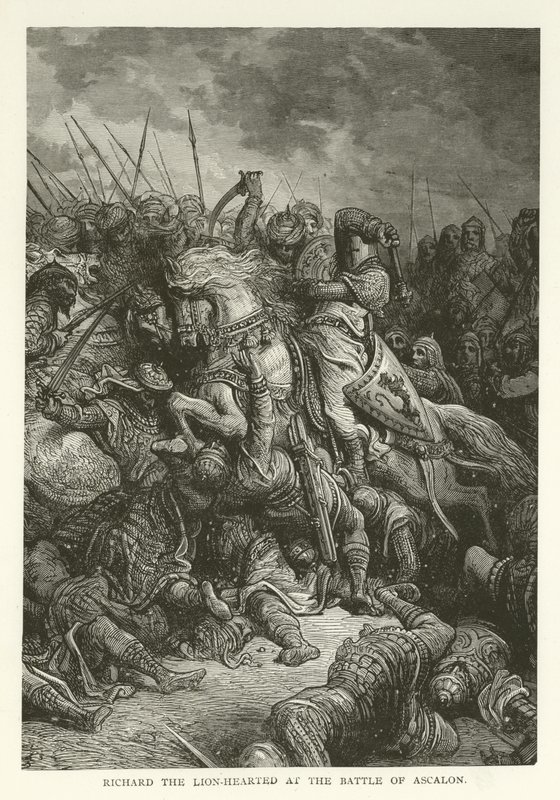 Ryszard Lwie Serce w bitwie pod Askalonem, 1192 autorstwa American School
