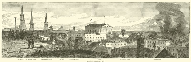 Richmond, z Gambles Hill, kwiecień 1865 autorstwa American School