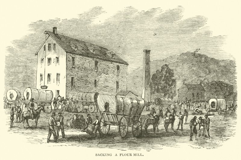 Splądrowanie młyna, lipiec 1864 autorstwa American School