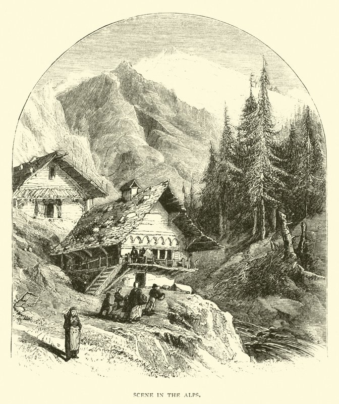 Scena w Alpach autorstwa American School