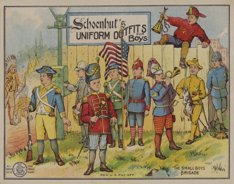 Stroje mundurowe Schoenhuts dla chłopców autorstwa American School