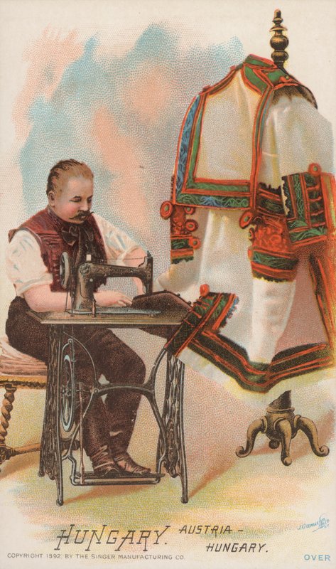 Maszyna do szycia, Węgry, Austro-Węgry autorstwa American School
