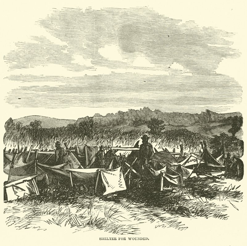 Schronisko dla rannych, wrzesień 1862 autorstwa American School