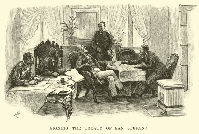 Podpisanie traktatu z San Stefano autorstwa American School