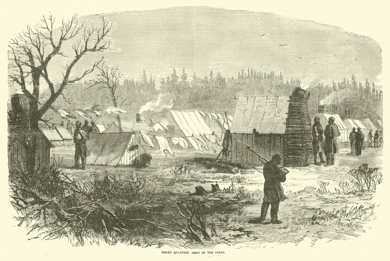 Slaves Quarters, Army of the James, marzec 1865 autorstwa American School