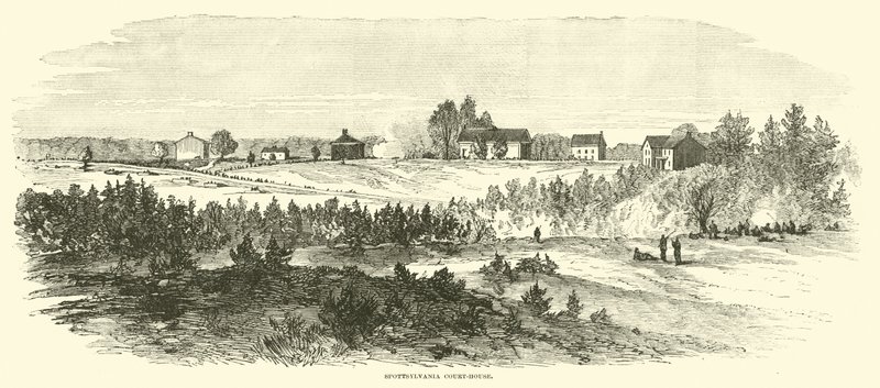 Gmach sądu w Spotsylwanii, maj 1864 r. autorstwa American School