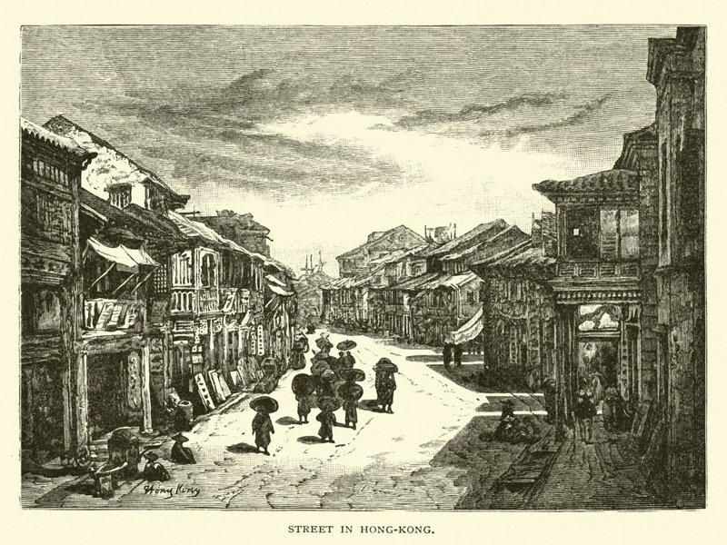 Ulica w Hong-Kongu autorstwa American School