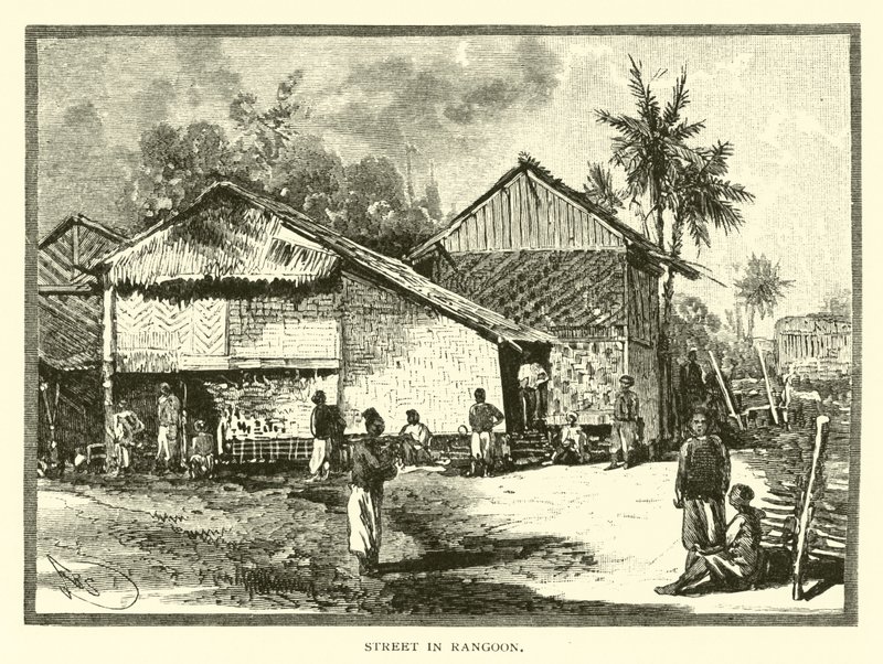 Ulica w Rangunie autorstwa American School