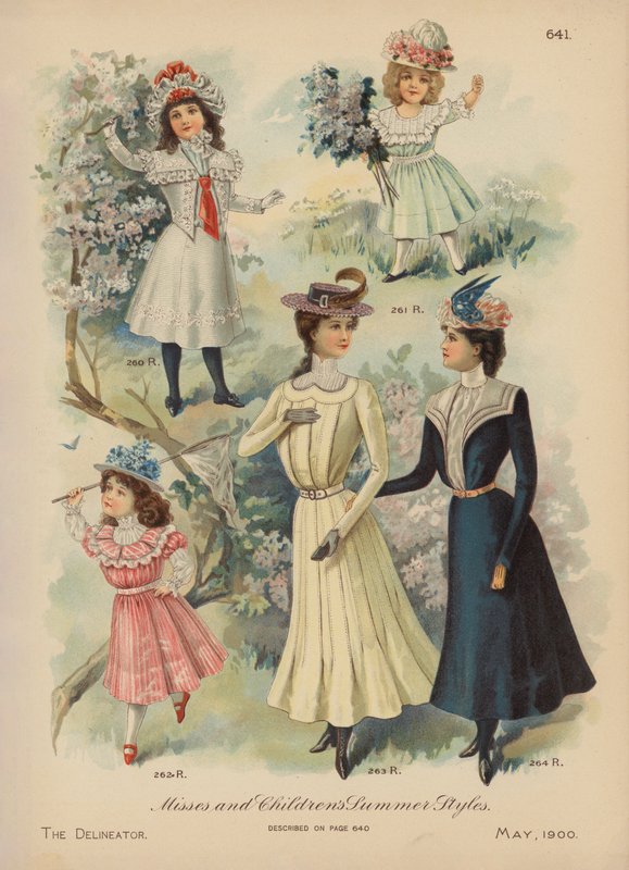 Letnia moda dla kobiet i dziewcząt (chromolitho) autorstwa American School