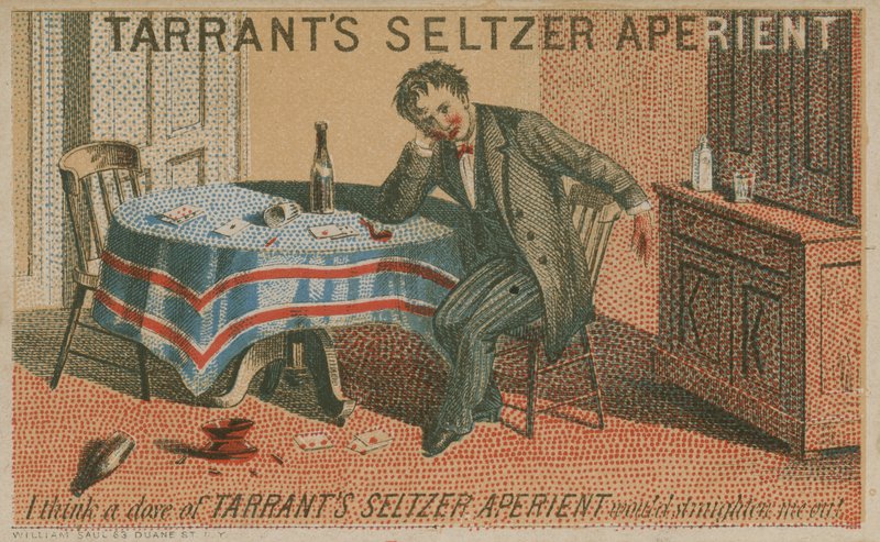 Tarrants Seltzer Aperient, karta handlowa autorstwa American School