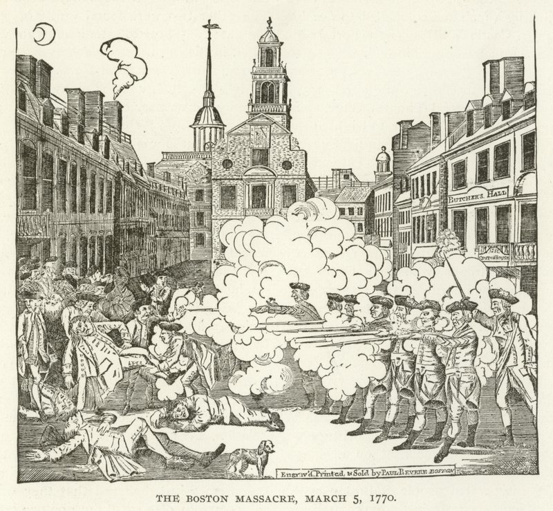 Masakra bostońska, 5 marca 1770 autorstwa American School