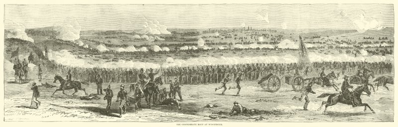 Pogrom Konfederatów w Winchester, wrzesień 1864 autorstwa American School