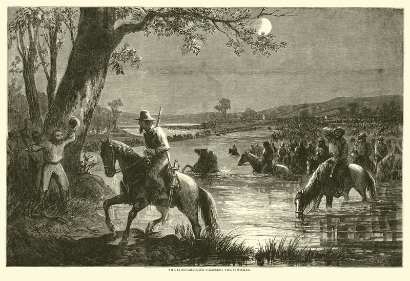 Konfederaci przeprawiają się przez Potomac, wrzesień 1862 autorstwa American School