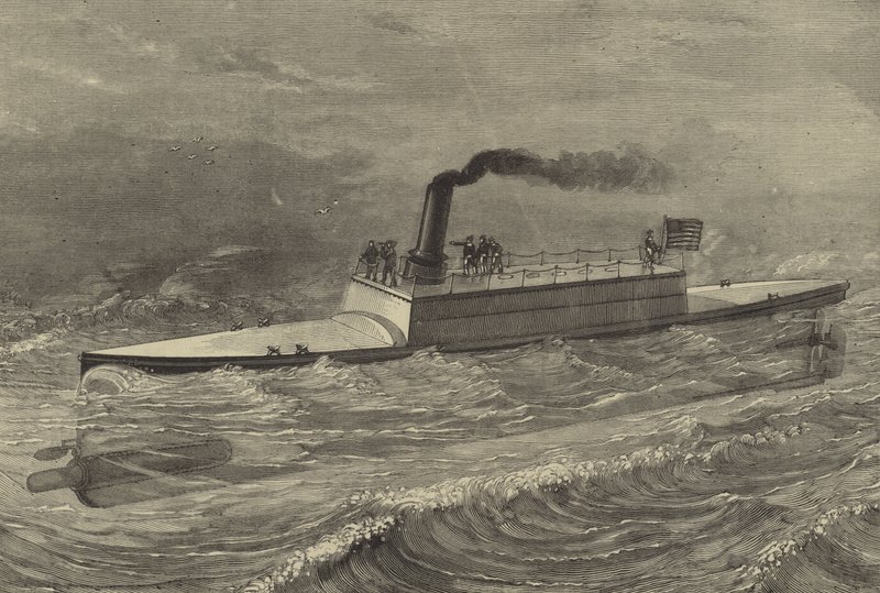Niszczyciel, statek torpedowy kapitana Ericssona autorstwa American School