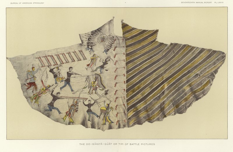 Zdjęcia Do-Giagya-Guat lub Tipi of Battle autorstwa American School