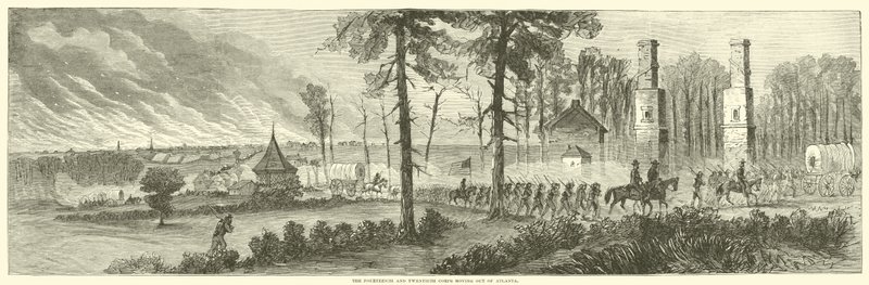 Czternasty i dwudziesty korpus wyprowadza się z Atlanty, listopad 1864 r autorstwa American School